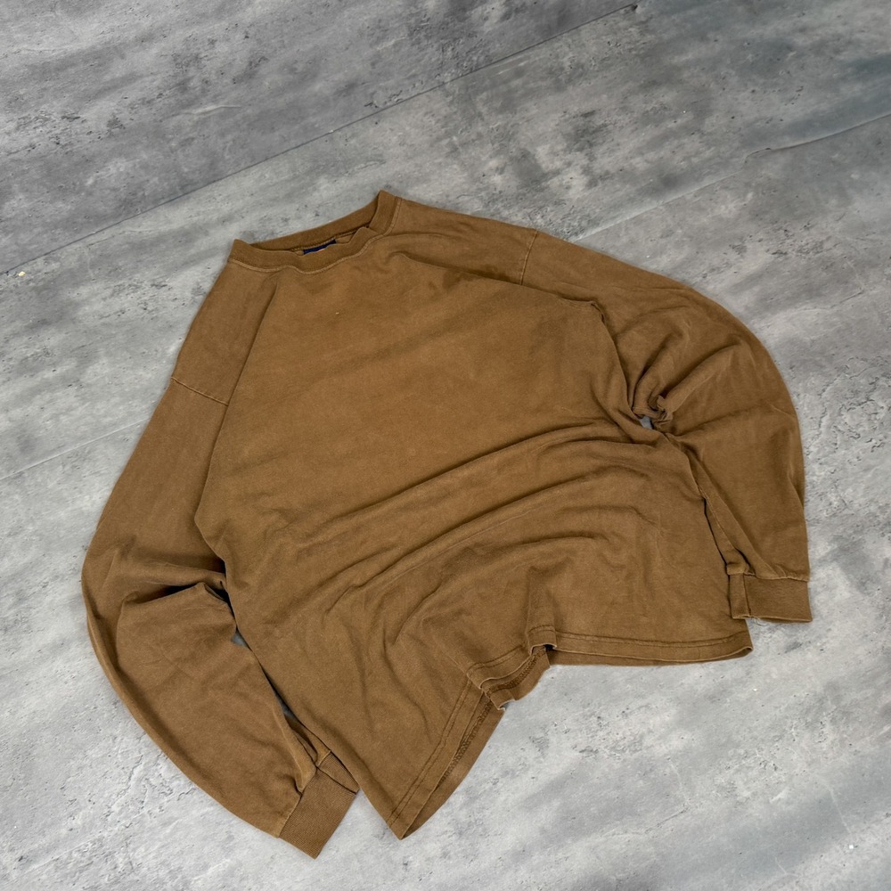 Vintage Lugz Long Sleeve T-Shirt Mens Brown Earth Tone Streetwear Heavyweight